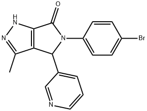 696642-10-1 5-(4-bromophenyl)-3-methyl-4-(3-pyridinyl)-4,5-dihydropyrrolo[3,4-c]pyrazol-6(1H)-one