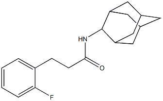 N-(2-adamantyl)-3-(2-fluorophenyl)propanamide Struktur