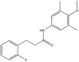 3-(2-fluorophenyl)-N-(4-methoxy-3,5-dimethylphenyl)propanamide Structure