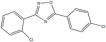 3-(2-クロロフェニル)-5-(4-クロロフェニル)-1,2,4-オキサジアゾール 化学構造式