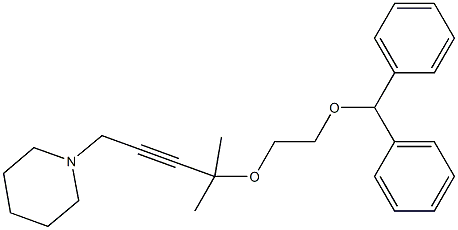 1-{4-[2-(benzhydryloxy)ethoxy]-4-methyl-2-pentynyl}piperidine 结构式