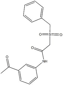N-(3-acetylphenyl)-2-(benzylsulfonyl)acetamide Structure