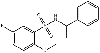 5-fluoro-2-methoxy-N-(1-phenylethyl)benzenesulfonamide Structure