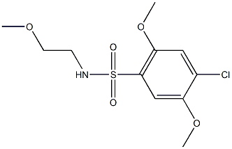 4-chloro-2,5-dimethoxy-N-(2-methoxyethyl)benzenesulfonamide,700862-48-2,结构式