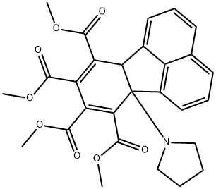 tetramethyl 6b-(1-pyrrolidinyl)-6b,10a-dihydro-7,8,9,10-fluoranthenetetracarboxylate Struktur