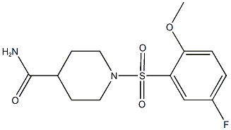 1-[(5-fluoro-2-methoxyphenyl)sulfonyl]-4-piperidinecarboxamide Structure