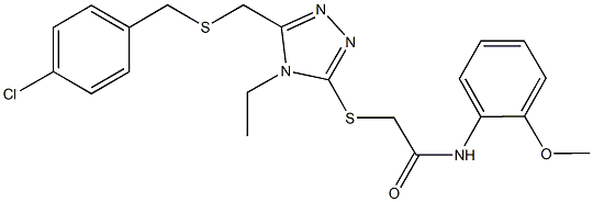701221-26-3 2-[(5-{[(4-chlorobenzyl)sulfanyl]methyl}-4-ethyl-4H-1,2,4-triazol-3-yl)sulfanyl]-N-(2-methoxyphenyl)acetamide