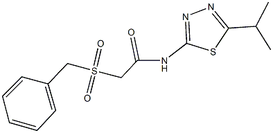 701237-69-6 2-(benzylsulfonyl)-N-(5-isopropyl-1,3,4-thiadiazol-2-yl)acetamide