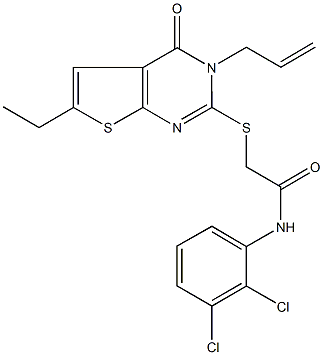 701244-76-0 2-[(3-allyl-6-ethyl-4-oxo-3,4-dihydrothieno[2,3-d]pyrimidin-2-yl)thio]-N-(2,3-dichlorophenyl)acetamide