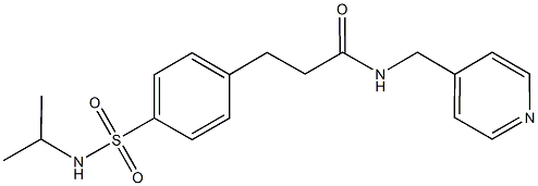 3-{4-[(isopropylamino)sulfonyl]phenyl}-N-(4-pyridinylmethyl)propanamide Struktur