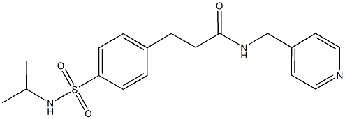 3-{4-[(isopropylamino)sulfonyl]phenyl}-N-(4-pyridinylmethyl)propanamide Structure