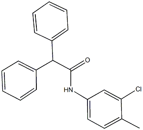 N-(3-chloro-4-methylphenyl)-2,2-diphenylacetamide Structure