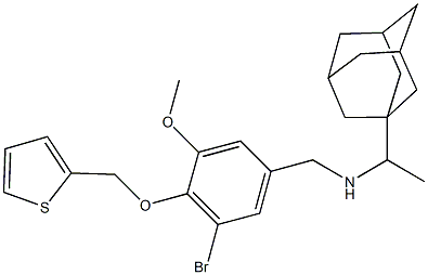 N-[1-(1-adamantyl)ethyl]-N-[3-bromo-5-methoxy-4-(2-thienylmethoxy)benzyl]amine Struktur