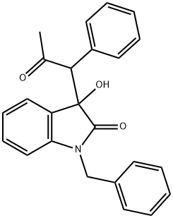 1-benzyl-3-hydroxy-3-(2-oxo-1-phenylpropyl)-1,3-dihydro-2H-indol-2-one,706766-57-6,结构式