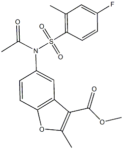 706769-04-2 methyl 5-{acetyl[(4-fluoro-2-methylphenyl)sulfonyl]amino}-2-methyl-1-benzofuran-3-carboxylate