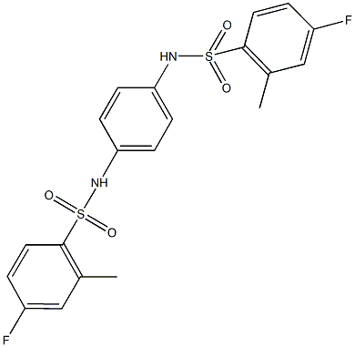 4-fluoro-N-(4-{[(4-fluoro-2-methylphenyl)sulfonyl]amino}phenyl)-2-methylbenzenesulfonamide Structure