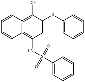 N-[4-hydroxy-3-(phenylsulfanyl)-1-naphthyl]benzenesulfonamide Structure