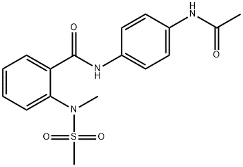 N-[4-(acetylamino)phenyl]-2-[methyl(methylsulfonyl)amino]benzamide Struktur