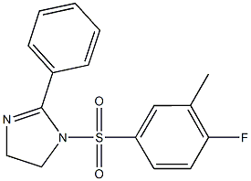 1-[(4-fluoro-3-methylphenyl)sulfonyl]-2-phenyl-4,5-dihydro-1H-imidazole Struktur