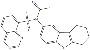 N-acetyl-N-(6,7,8,9-tetrahydrodibenzo[b,d]furan-2-yl)-8-quinolinesulfonamide Structure