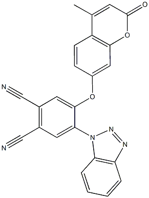 4-(1H-1,2,3-benzotriazol-1-yl)-5-[(4-methyl-2-oxo-2H-chromen-7-yl)oxy]phthalonitrile Structure