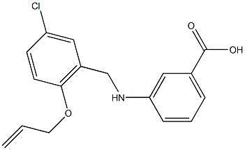 3-{[2-(allyloxy)-5-chlorobenzyl]amino}benzoic acid Structure