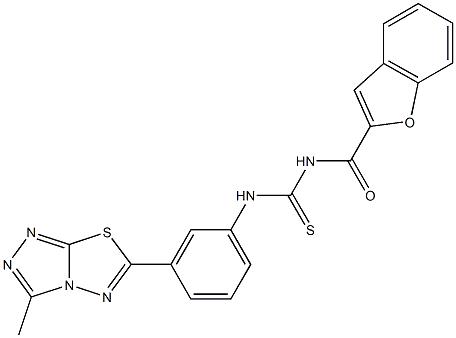 708993-11-7 N-(1-benzofuran-2-ylcarbonyl)-N'-[3-(3-methyl[1,2,4]triazolo[3,4-b][1,3,4]thiadiazol-6-yl)phenyl]thiourea