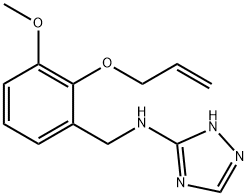 N-[2-(allyloxy)-3-methoxybenzyl]-N-(1H-1,2,4-triazol-3-yl)amine Struktur