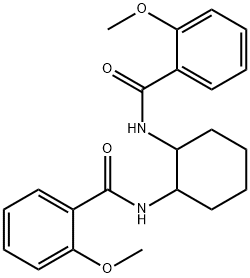 2-methoxy-N-{2-[(2-methoxybenzoyl)amino]cyclohexyl}benzamide Struktur
