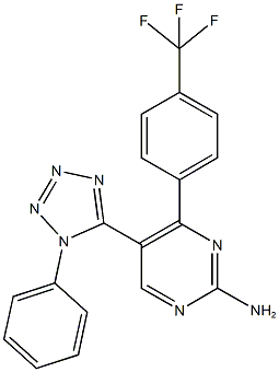 5-(1-phenyl-1H-tetraazol-5-yl)-4-[4-(trifluoromethyl)phenyl]-2-pyrimidinylamine Struktur