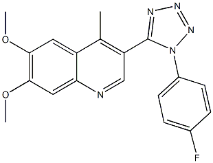 3-[1-(4-fluorophenyl)-1H-tetraazol-5-yl]-6,7-dimethoxy-4-methylquinoline Structure