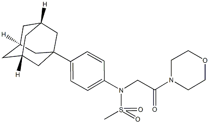 N-[4-(1-adamantyl)phenyl]-N-[2-(4-morpholinyl)-2-oxoethyl]methanesulfonamide Structure