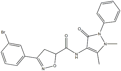 3-(3-bromophenyl)-N-(1,5-dimethyl-3-oxo-2-phenyl-2,3-dihydro-1H-pyrazol-4-yl)-4,5-dihydro-5-isoxazolecarboxamide