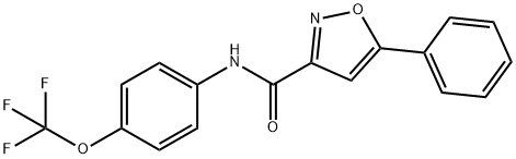 5-phenyl-N-[4-(trifluoromethoxy)phenyl]-3-isoxazolecarboxamide Structure