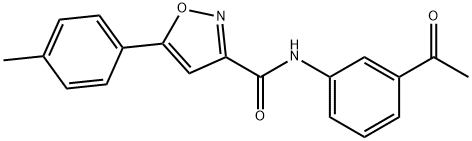 N-(3-acetylphenyl)-5-(4-methylphenyl)-3-isoxazolecarboxamide Struktur