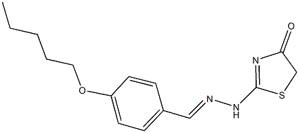 4-(pentyloxy)benzaldehyde (4-oxo-4,5-dihydro-1,3-thiazol-2-yl)hydrazone Struktur