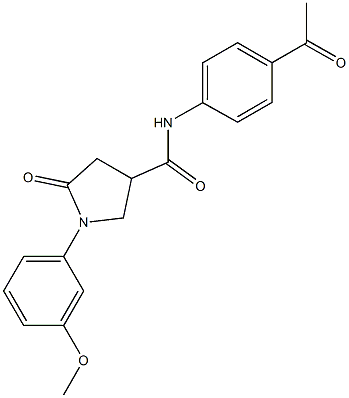 N-(4-acetylphenyl)-1-(3-methoxyphenyl)-5-oxo-3-pyrrolidinecarboxamide Structure