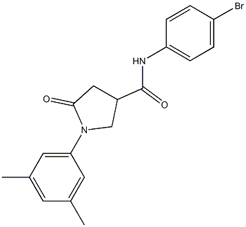 713082-32-7 N-(4-bromophenyl)-1-(3,5-dimethylphenyl)-5-oxo-3-pyrrolidinecarboxamide