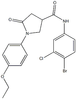 N-(4-bromo-3-chlorophenyl)-1-(4-ethoxyphenyl)-5-oxo-3-pyrrolidinecarboxamide Structure