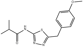 N-[5-(4-methoxybenzyl)-1,3,4-thiadiazol-2-yl]-2-methylpropanamide,713092-32-1,结构式