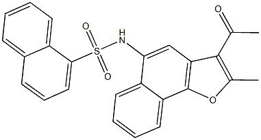 N-(3-acetyl-2-methylnaphtho[1,2-b]furan-5-yl)-1-naphthalenesulfonamide Struktur