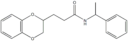 3-(2,3-dihydro-1,4-benzodioxin-2-yl)-N-(1-phenylethyl)propanamide Structure