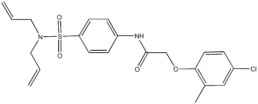 2-(4-chloro-2-methylphenoxy)-N-{4-[(diallylamino)sulfonyl]phenyl}acetamide Structure