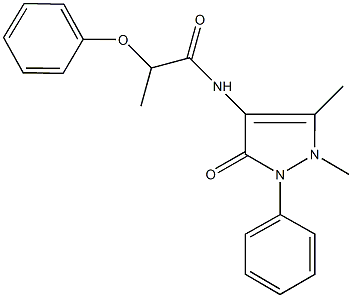 N-(1,5-dimethyl-3-oxo-2-phenyl-2,3-dihydro-1H-pyrazol-4-yl)-2-phenoxypropanamide Structure