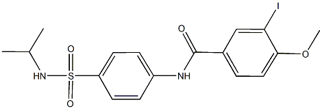 3-iodo-N-{4-[(isopropylamino)sulfonyl]phenyl}-4-methoxybenzamide 结构式