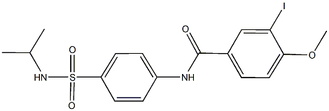 3-iodo-N-{4-[(isopropylamino)sulfonyl]phenyl}-4-methoxybenzamide,714208-09-0,结构式