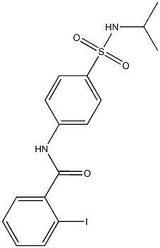 2-iodo-N-{4-[(isopropylamino)sulfonyl]phenyl}benzamide Struktur