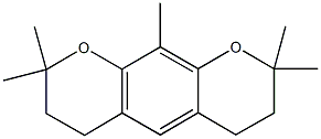 2,2,8,8,10-pentamethyl-3,4,7,8-tetrahydro-2H,6H-pyrano[3,2-g]chromene Struktur