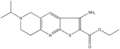ethyl 3-amino-6-isopropyl-5,6,7,8-tetrahydrothieno[2,3-b][1,6]naphthyridine-2-carboxylate Struktur