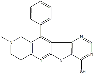 717842-46-1 9-methyl-11-phenyl-7,8,9,10-tetrahydropyrimido[4',5':4,5]thieno[2,3-b][1,6]naphthyridin-4-yl hydrosulfide